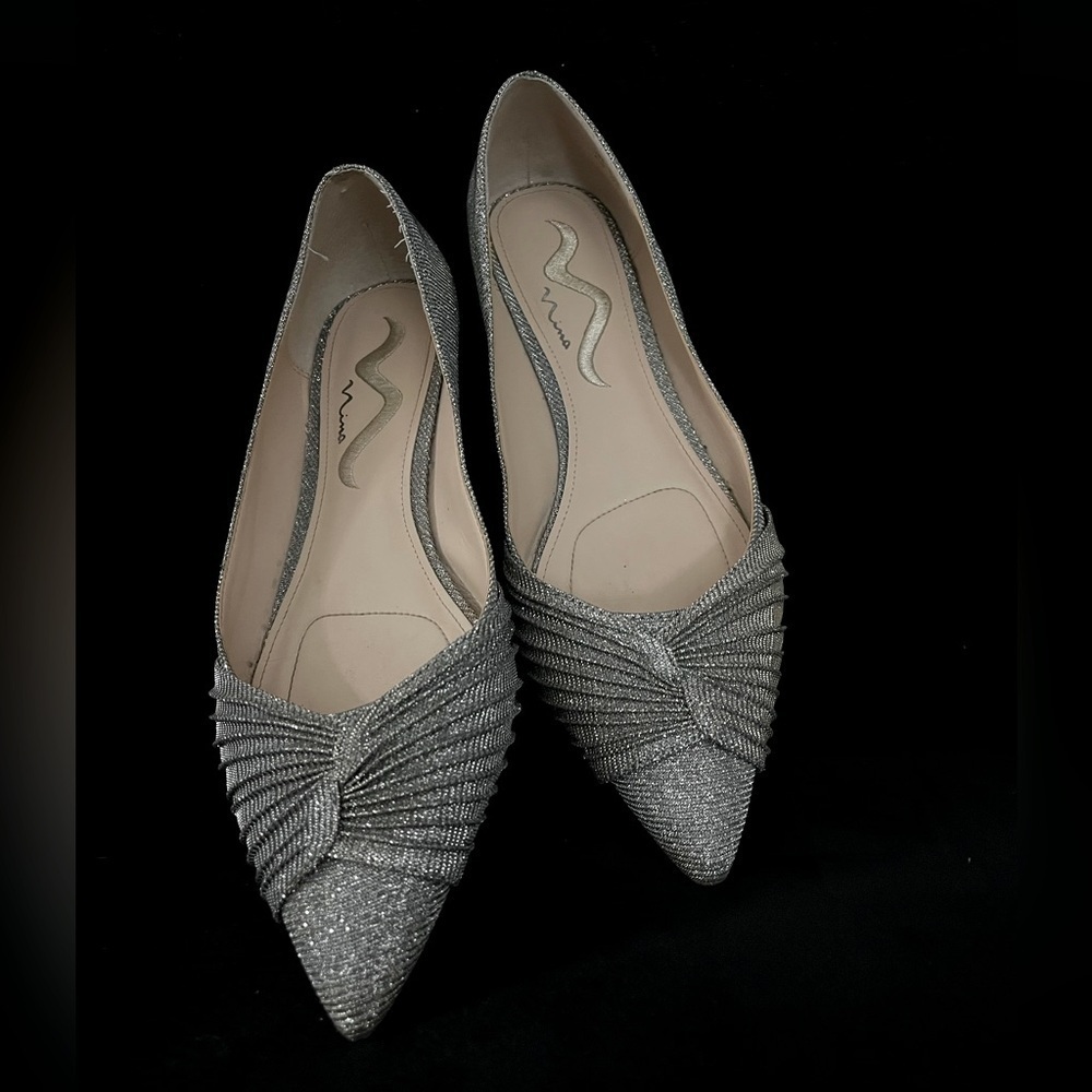 Nina Kielyn Metallic Slip-ons Shimmer Wedding Flats women’s 9.5 Ballet Flats